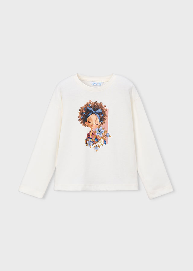 Mayoral T-shirt Manica Lunga Bambine E Ragazze