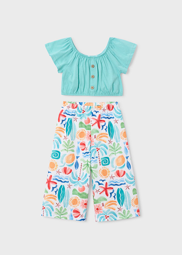 Mayoral Completo Pantalone + Top Bambine E Ragazze