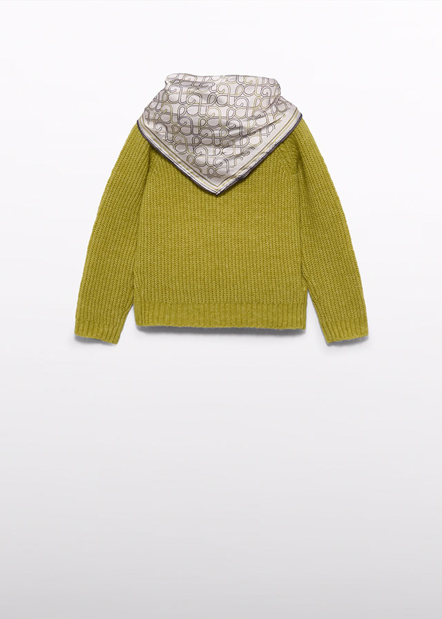 Abel & Lula Maglia Con Foulard Bambine E Ragazze