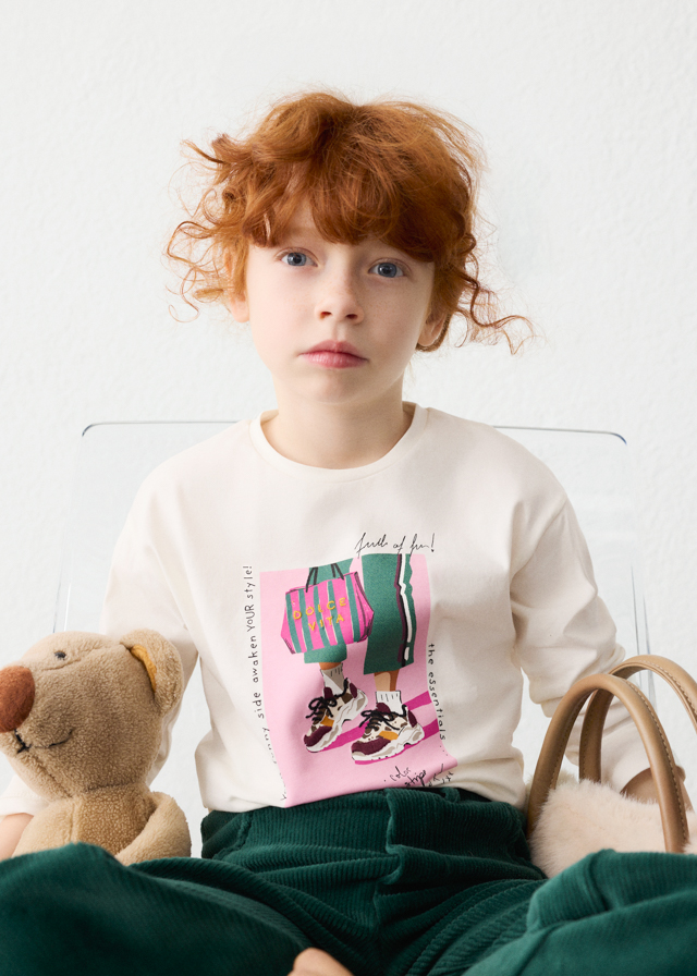 Mayoral T-shirt Manica Lunga Bambine E Ragazze