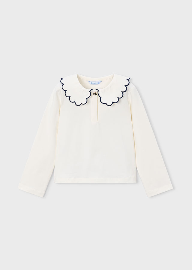 Mayoral T-shirt Polo Manica Lunga Bambine E Ragazze