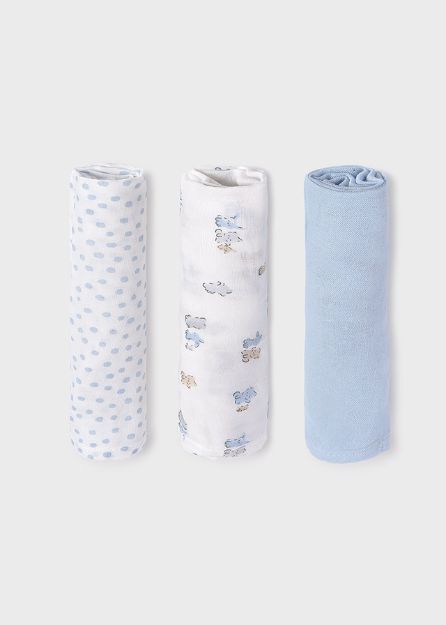Mayoral Newborn Accessori Abbigliamento Set 3 Garze Unisex Bambino