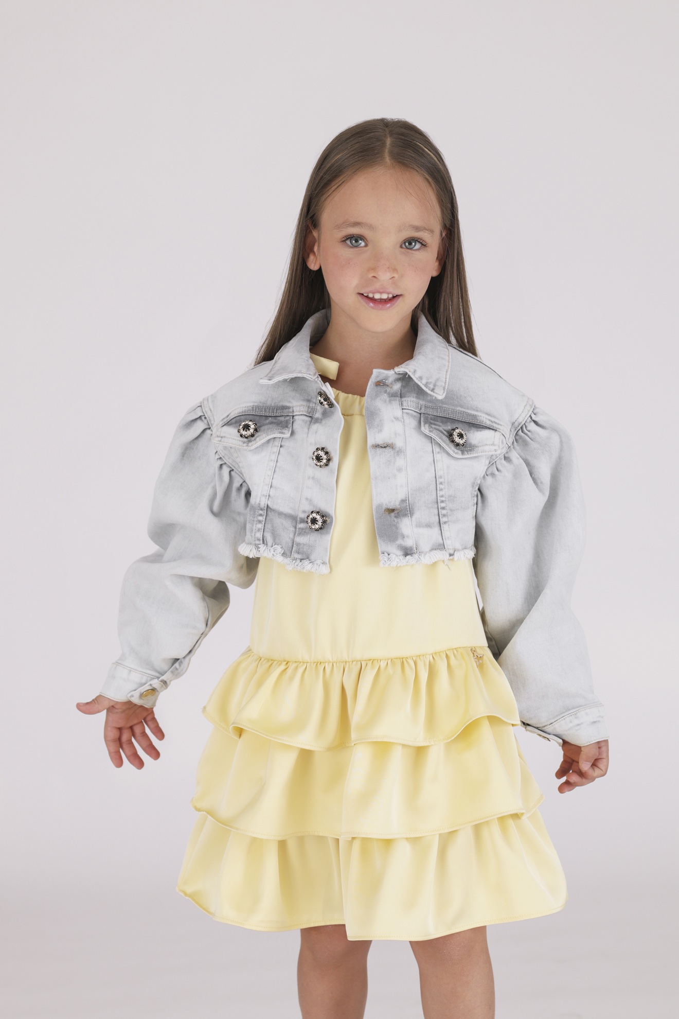 Naida Cappotto Con Bottoni Gioiello Bambine E Ragazze