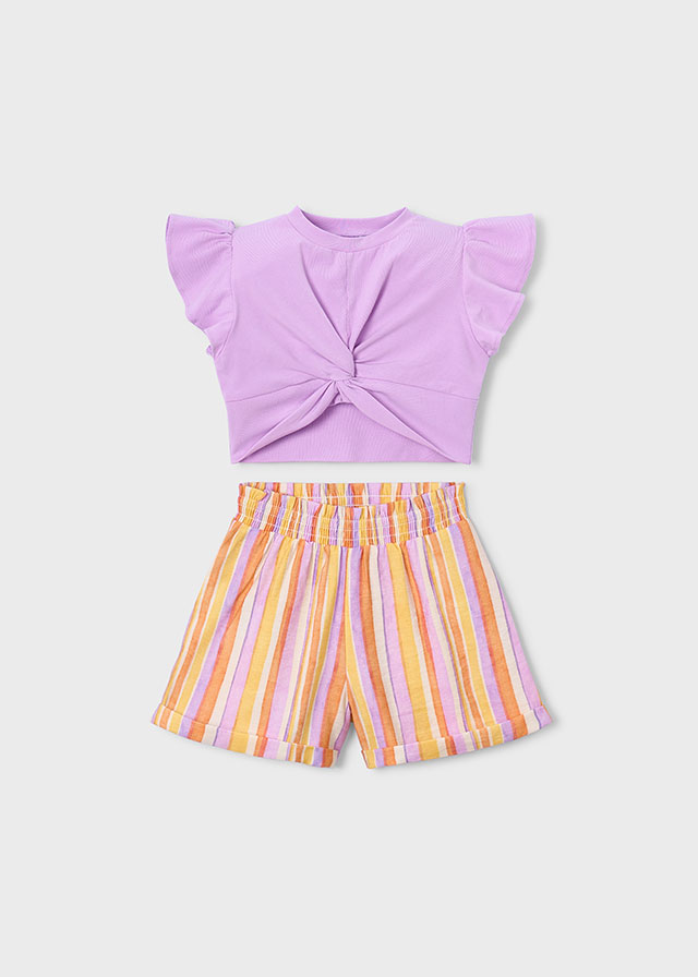 Mayoral Completo Short + Blusa Bambine E Ragazze