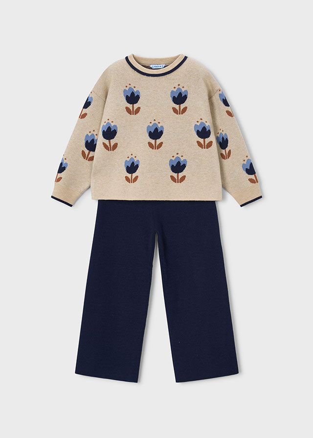Mayoral Completo Pantalone + Maglione Bambine E Ragazze