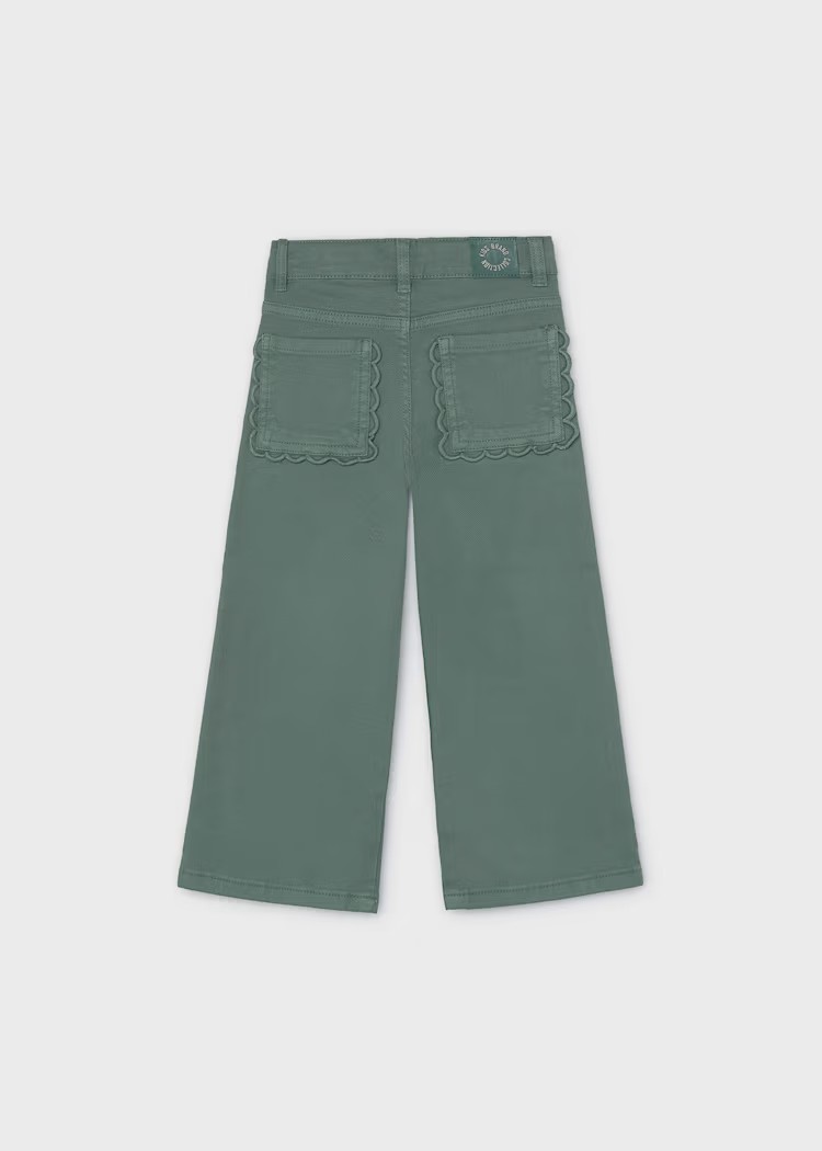 Mayoral Pantaloni Twill Wide Bambine E Ragazze