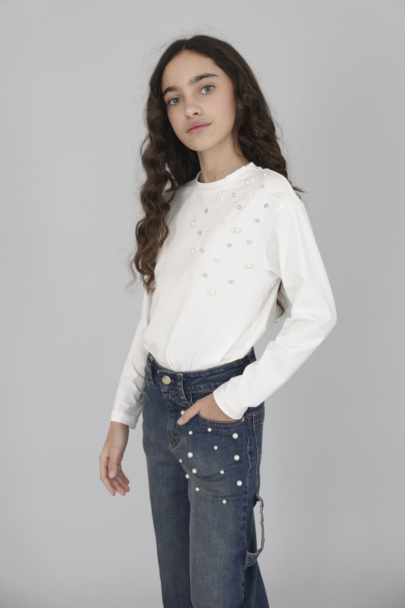 Naida T-shirt Manica Lunga Ragazza