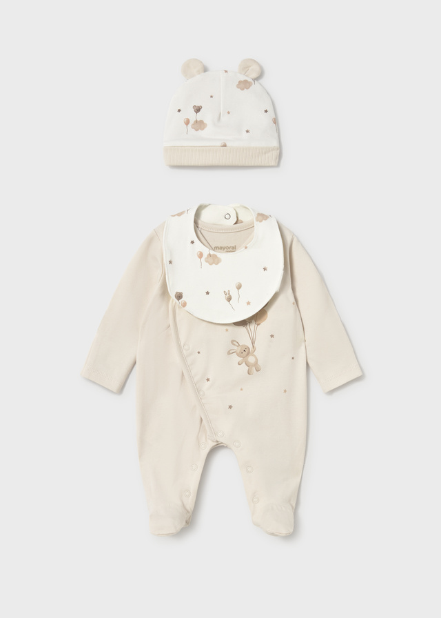 Mayoral Newborn Accessori Abbigliamento Tutina, Bavetta E Cappellino Unisex Bambino