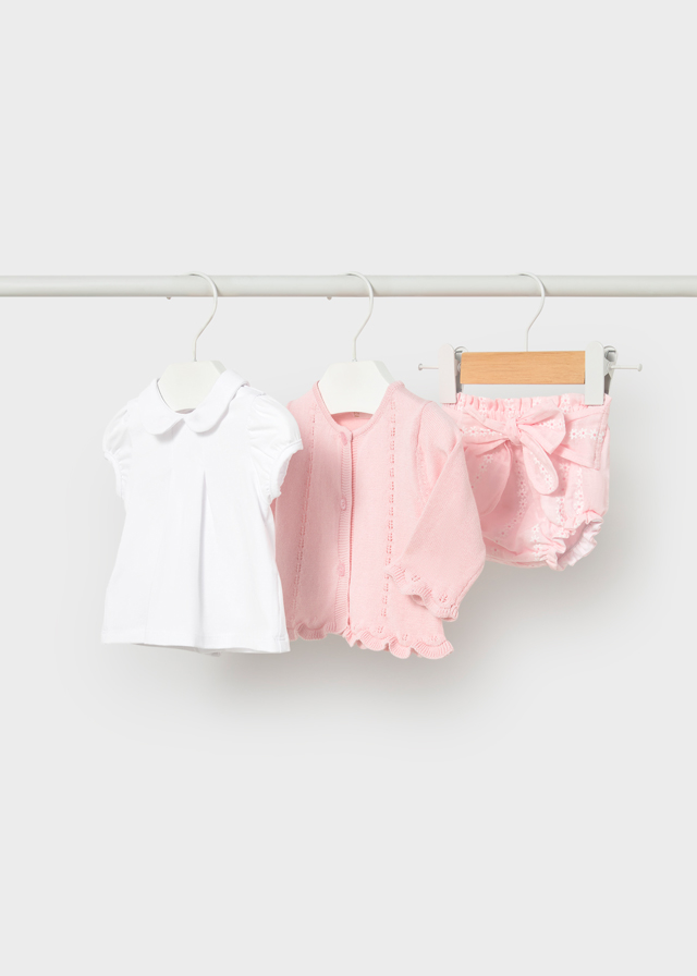 Mayoral Newborn Completo Completo 3 Pezzi Corto Bimba