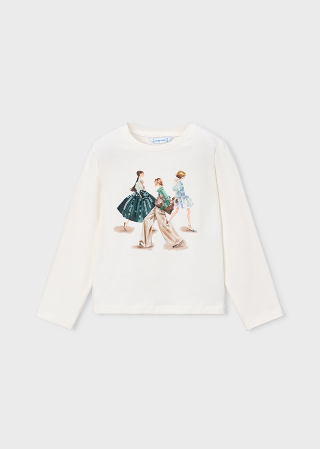 Mayoral T-shirt Manica Lunga Bambine E Ragazze