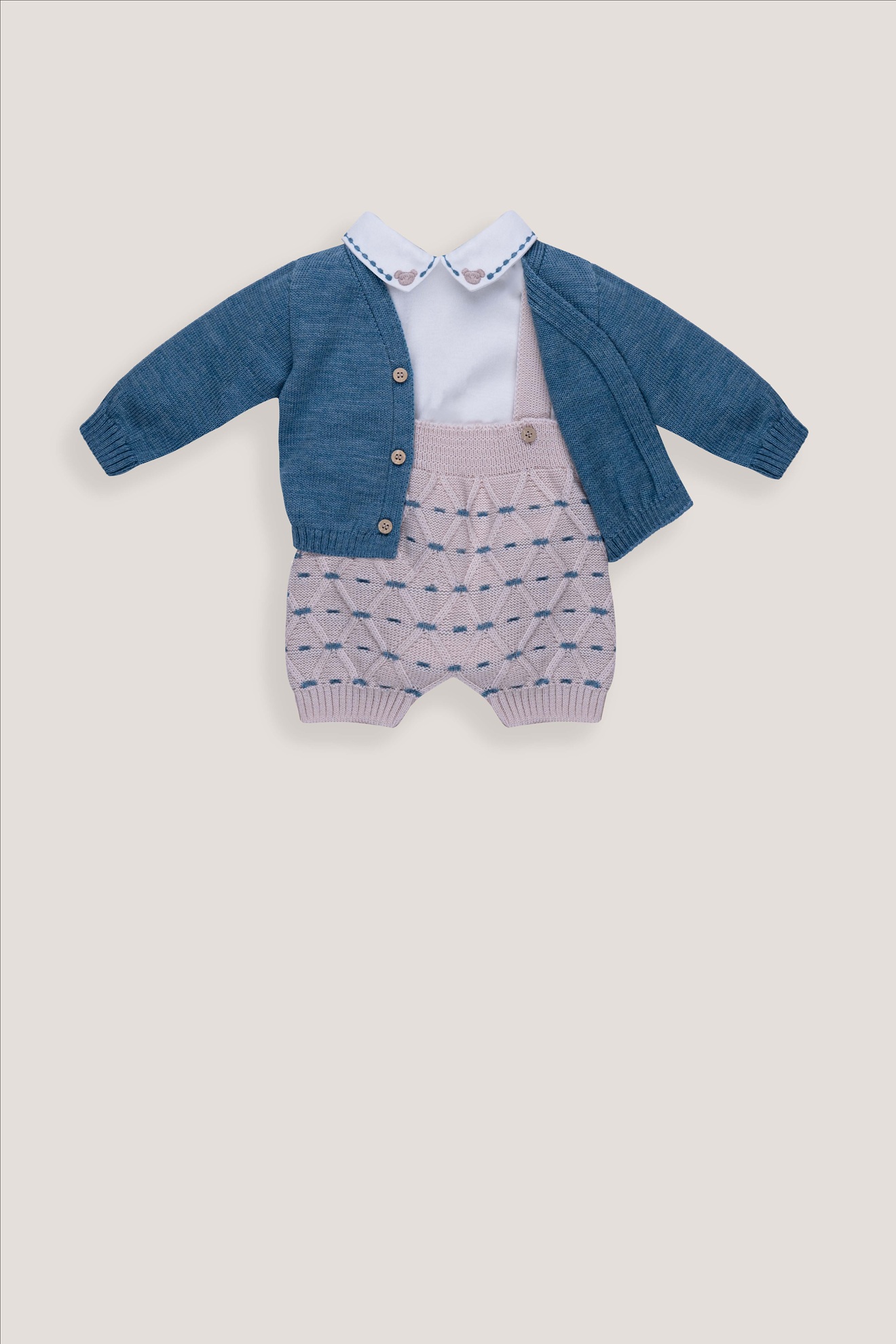 Marlù Accessori Abbigliamento Completo 3 Pezzi Corredino Bimbo