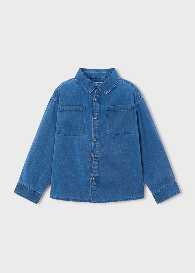 Mayoral Camicia Jeans Bambini E Ragazzi