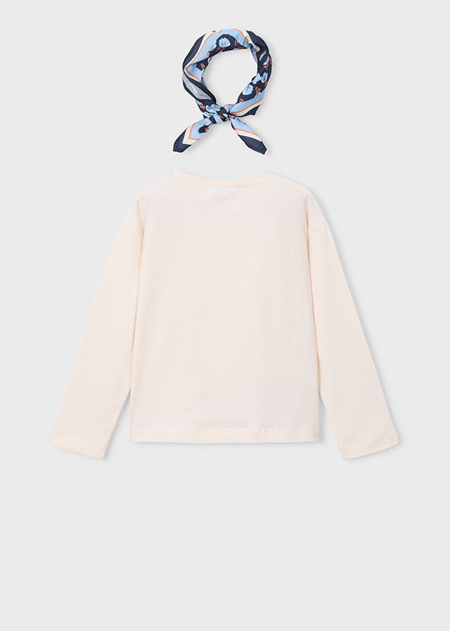 Mayoral T-shirt Con Foulard Bambine E Ragazze