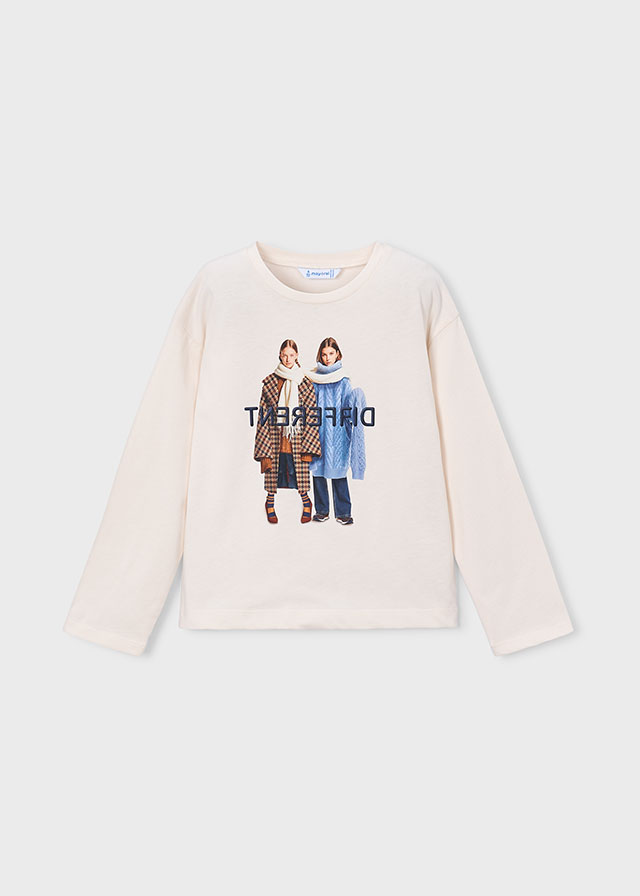 Mayoral T-shirt Manica Lunga Bambine E Ragazze