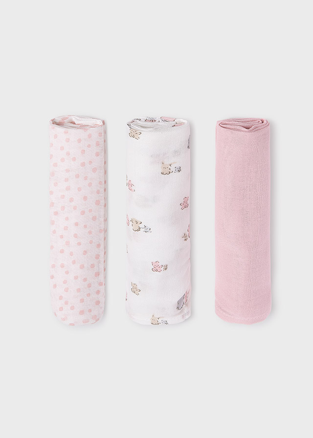 Mayoral Newborn Accessori Abbigliamento Set 3 Garze Unisex Bambino