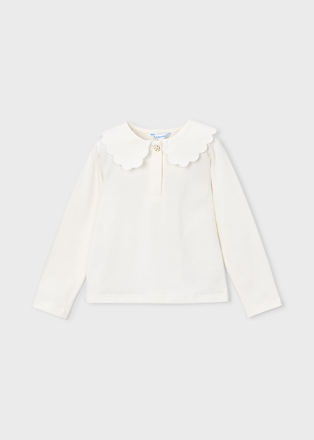 Mayoral T-shirt Polo Manica Lunga Bambine E Ragazze