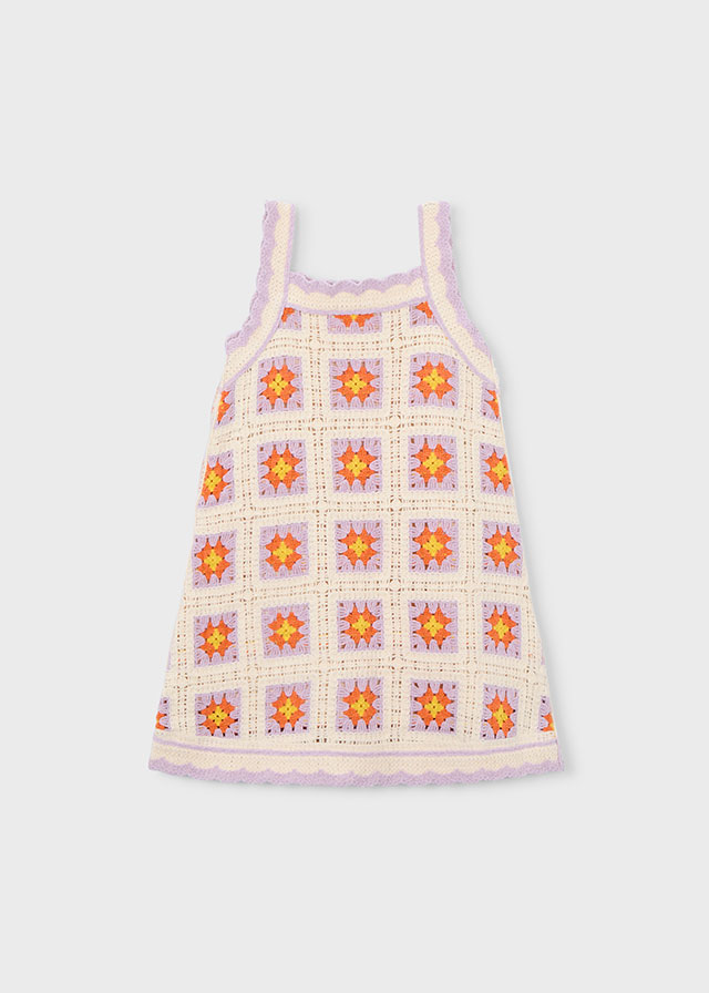 Mayoral Abito Crochet Bambine E Ragazze