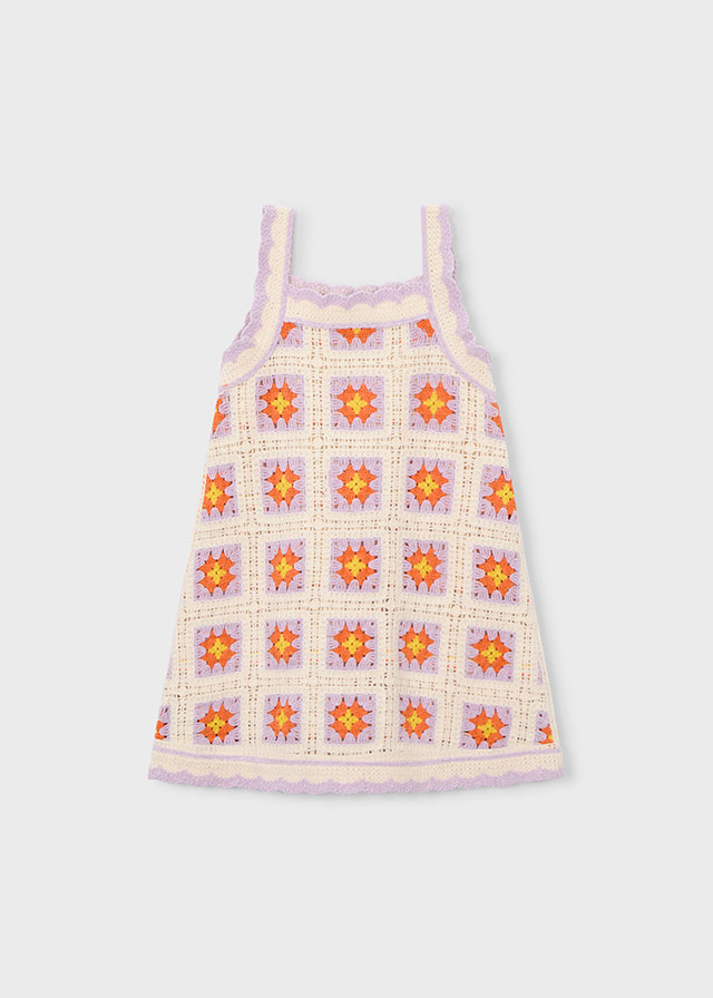 Mayoral Abito Crochet Bambine E Ragazze
