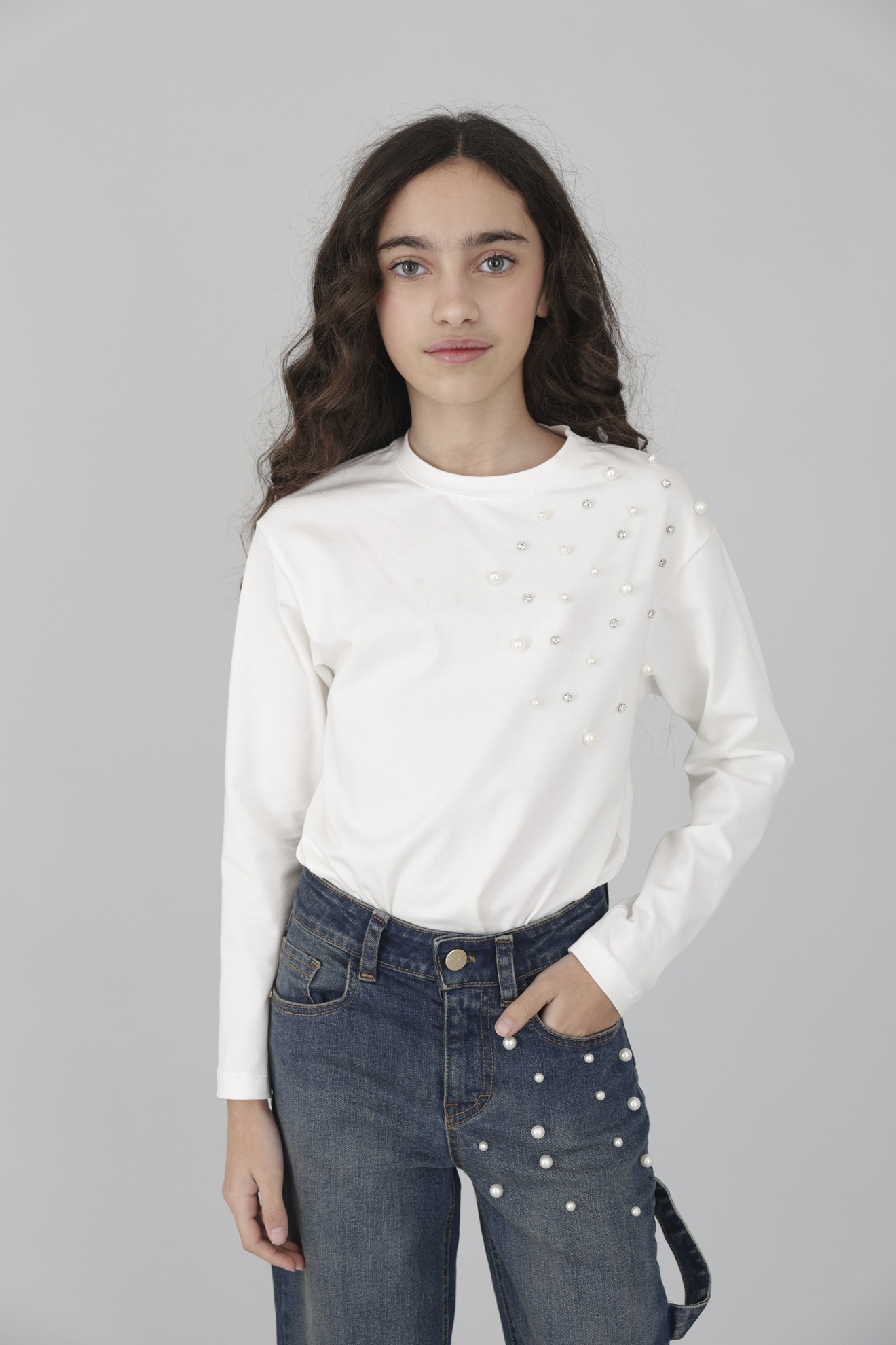 Naida T-shirt Manica Lunga Ragazza
