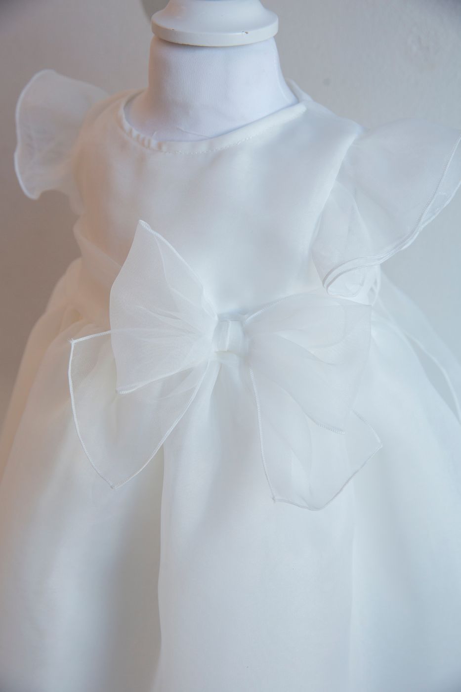 Abito battesimo bambina in organza Aletta