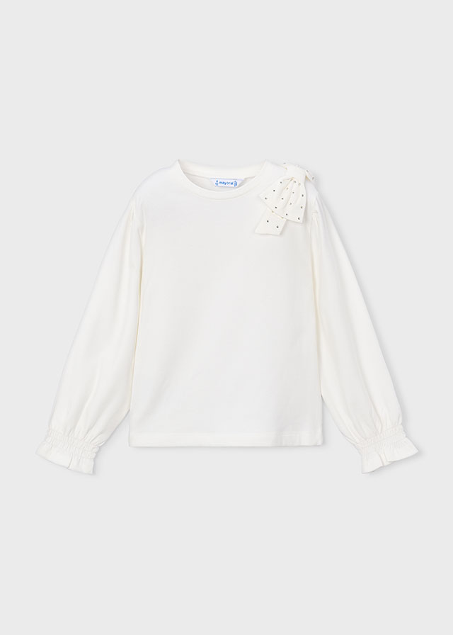 Mayoral T-shirt Con Fiocco Bambine E Ragazze
