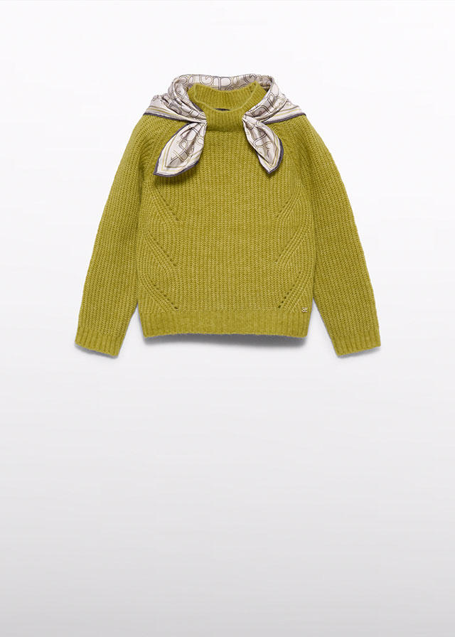 Abel & Lula Maglia Con Foulard Bambine E Ragazze