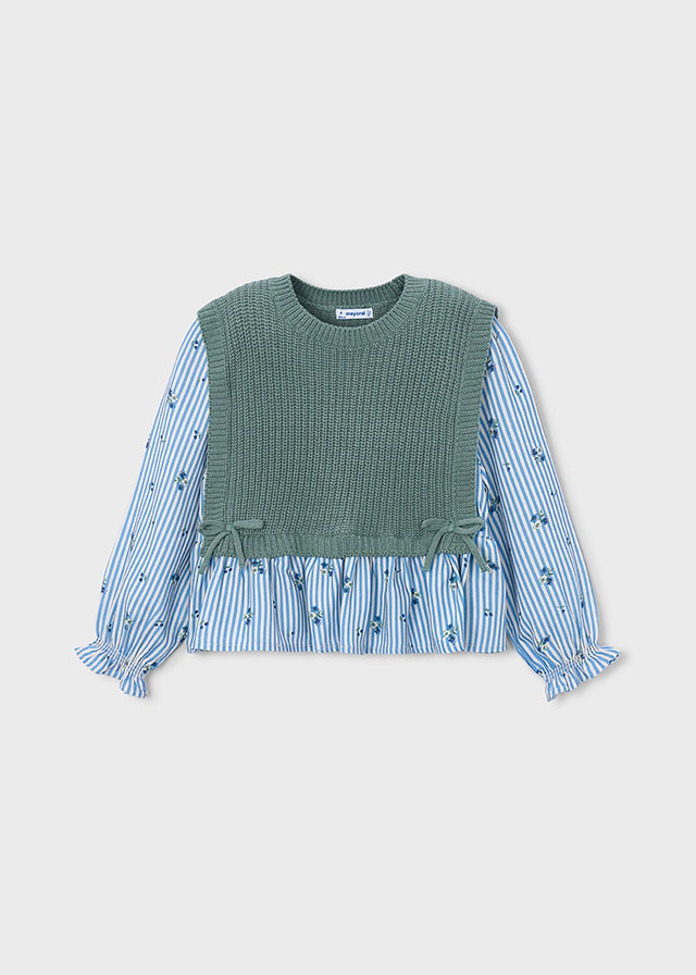Mayoral Maglia Con Gilet Bambine E Ragazze