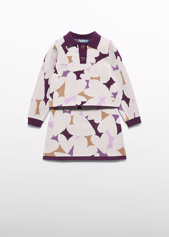 Abel & Lula Completo Gonna + Maglia Bambine E Ragazze