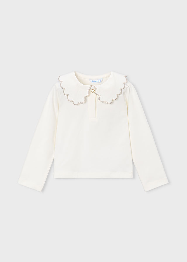 Mayoral T-shirt Polo Manica Lunga Bambine E Ragazze