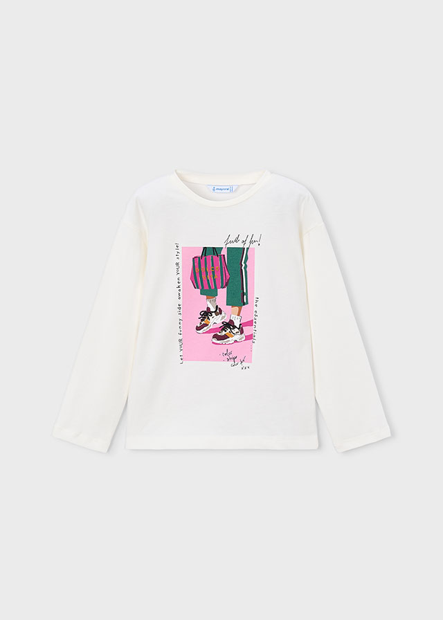 Mayoral T-shirt Manica Lunga Bambine E Ragazze