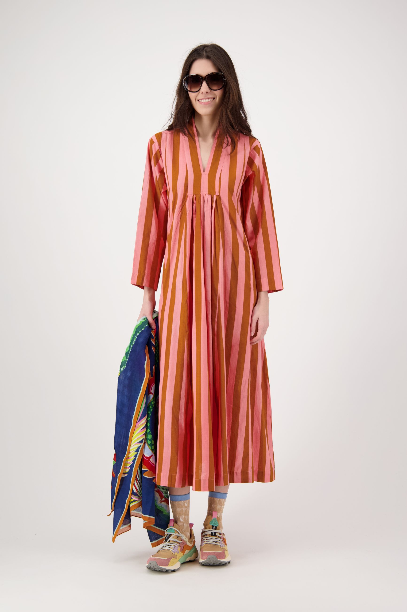 AMANDINE STRIPE LONG DRESS