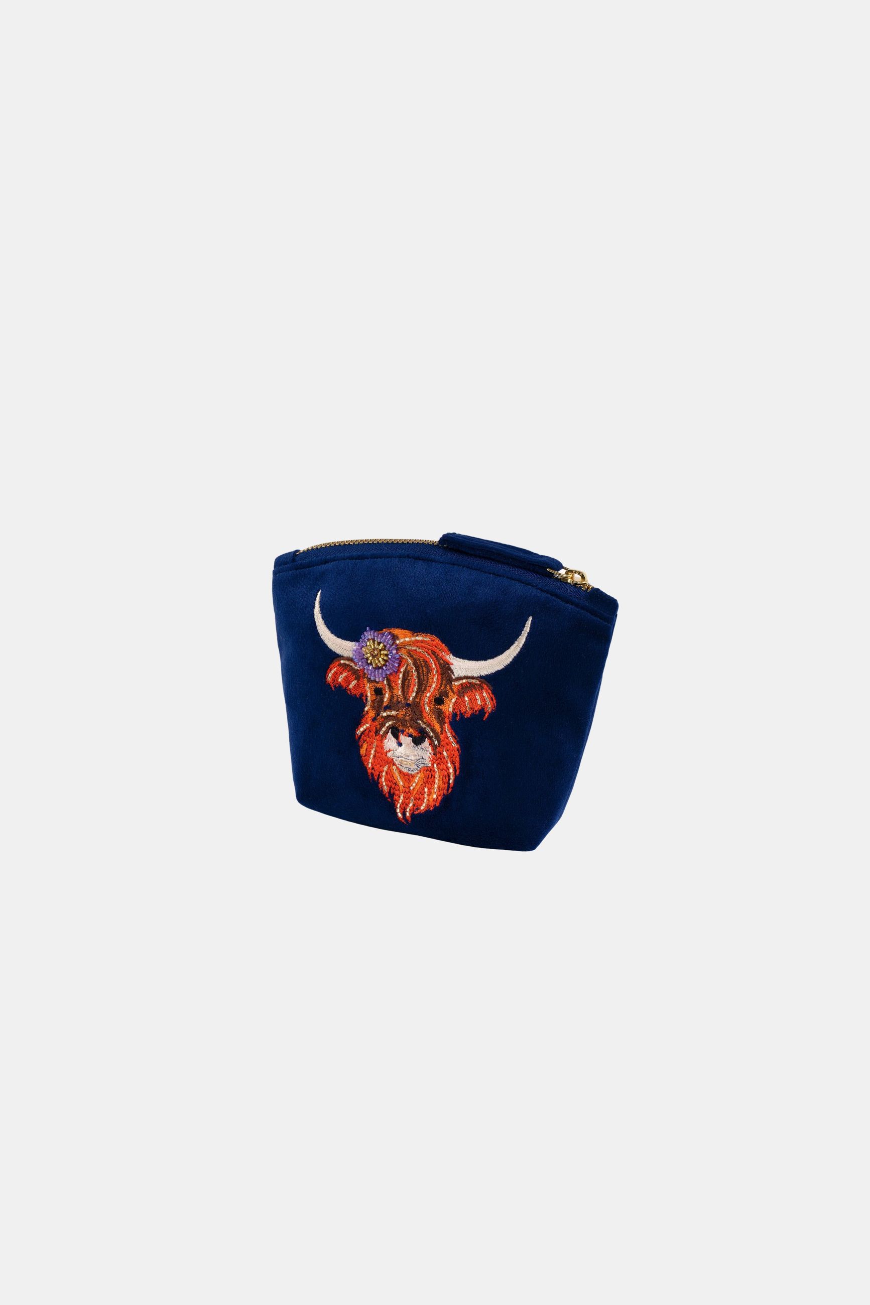 POWDER DESIGN ZIP POUCH COW MINI