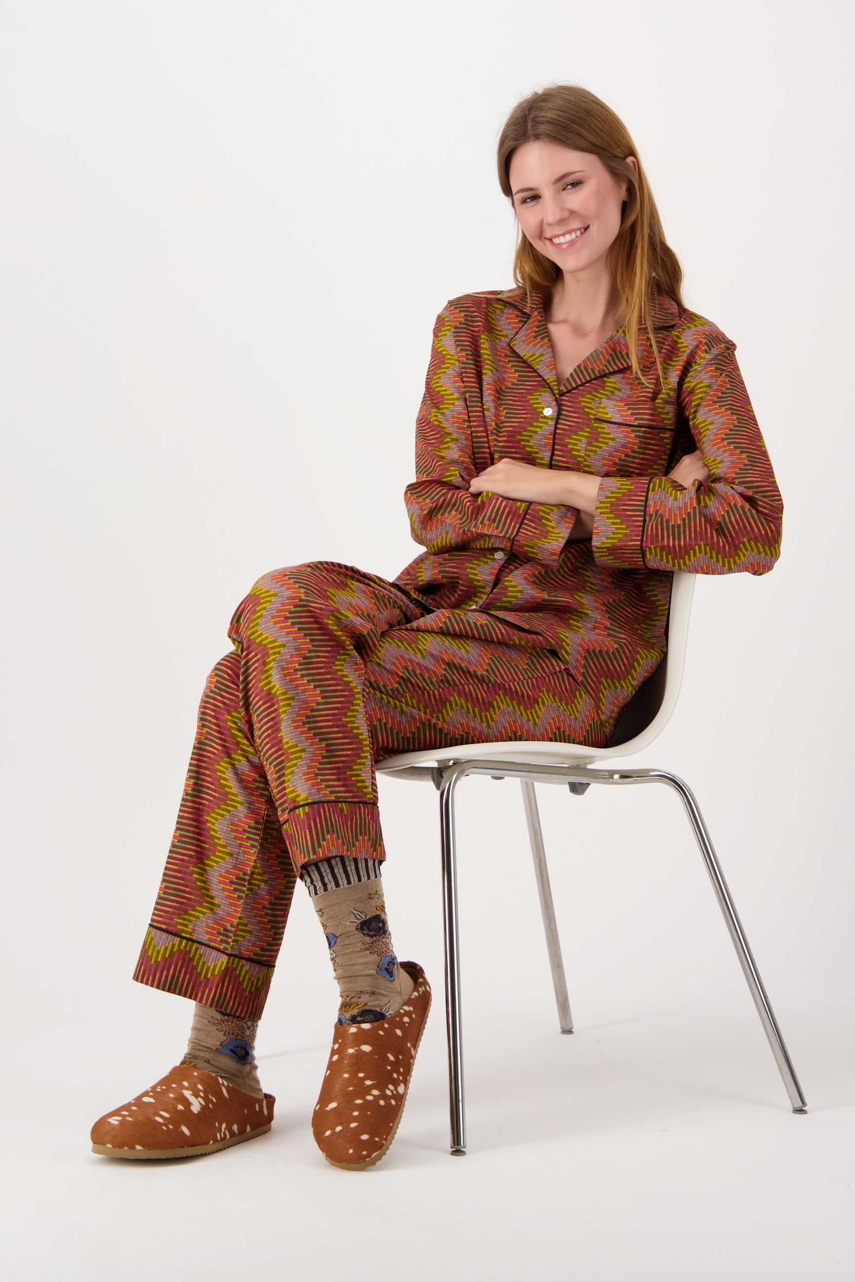 AMANDINE PJ CHEVRON SPICE
