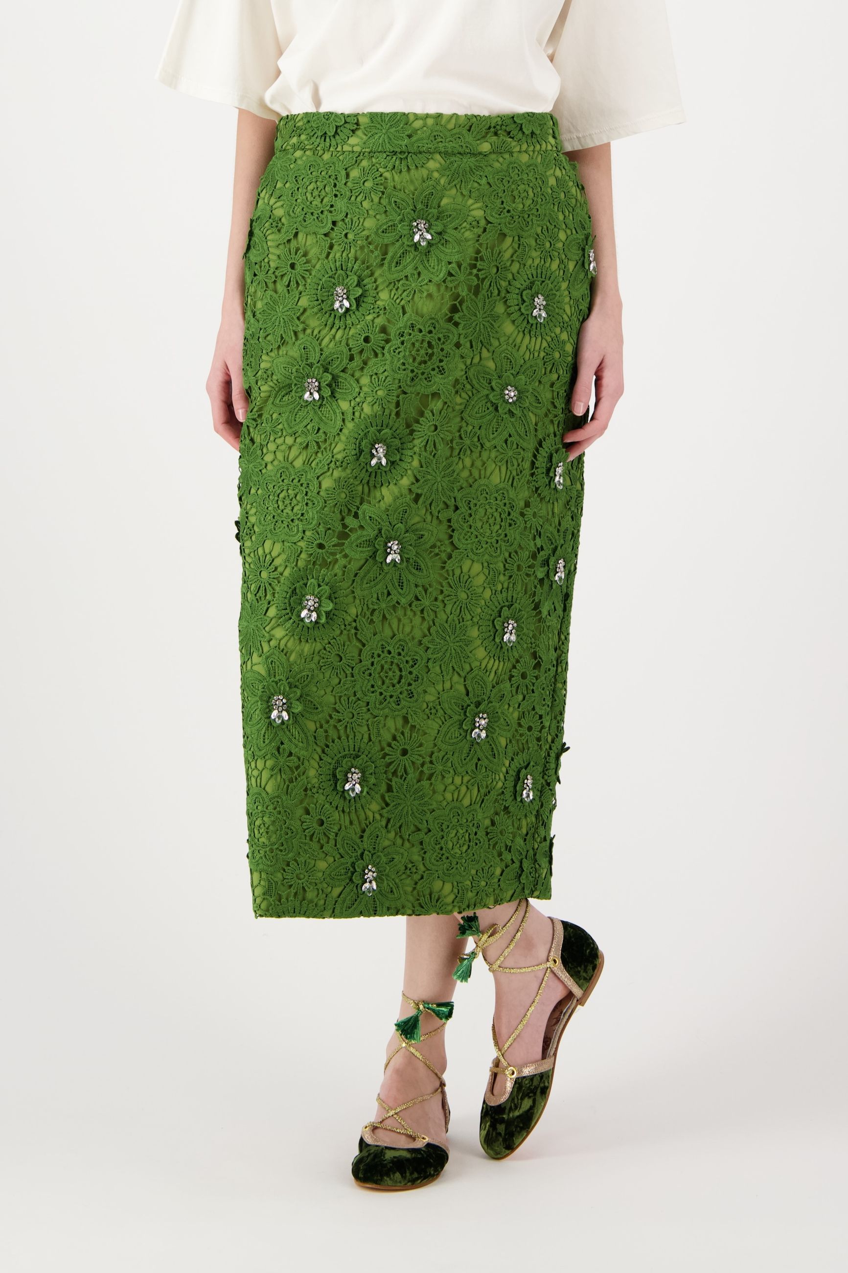 ESSENTIEL ANTWERP JOURGET PENCIL SKIRT GREEN