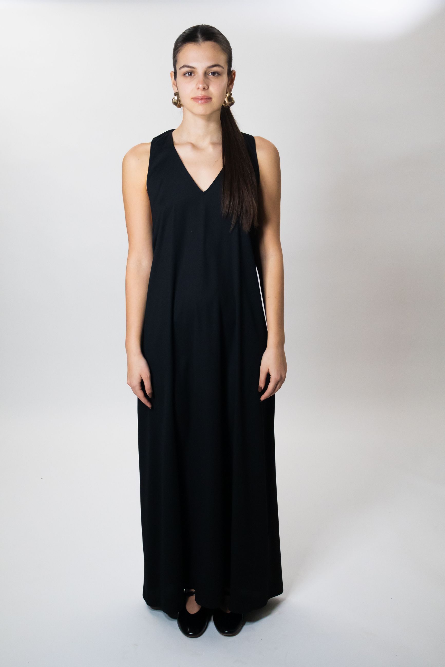 rame ABITO LUNGO SMANICATO