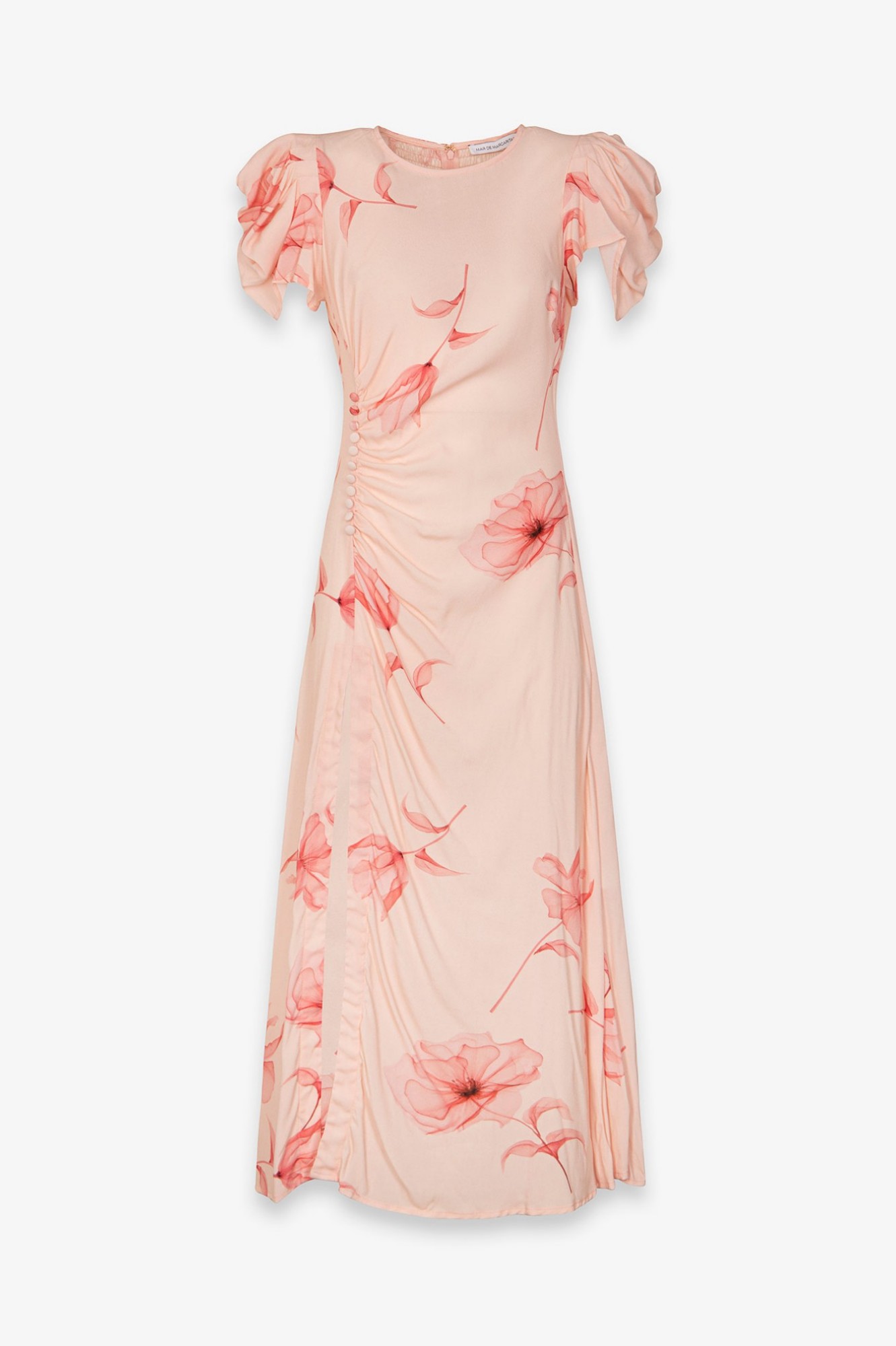 MAR DE MARGARITAS ABITO MIDI CON DRAPPEGGIO