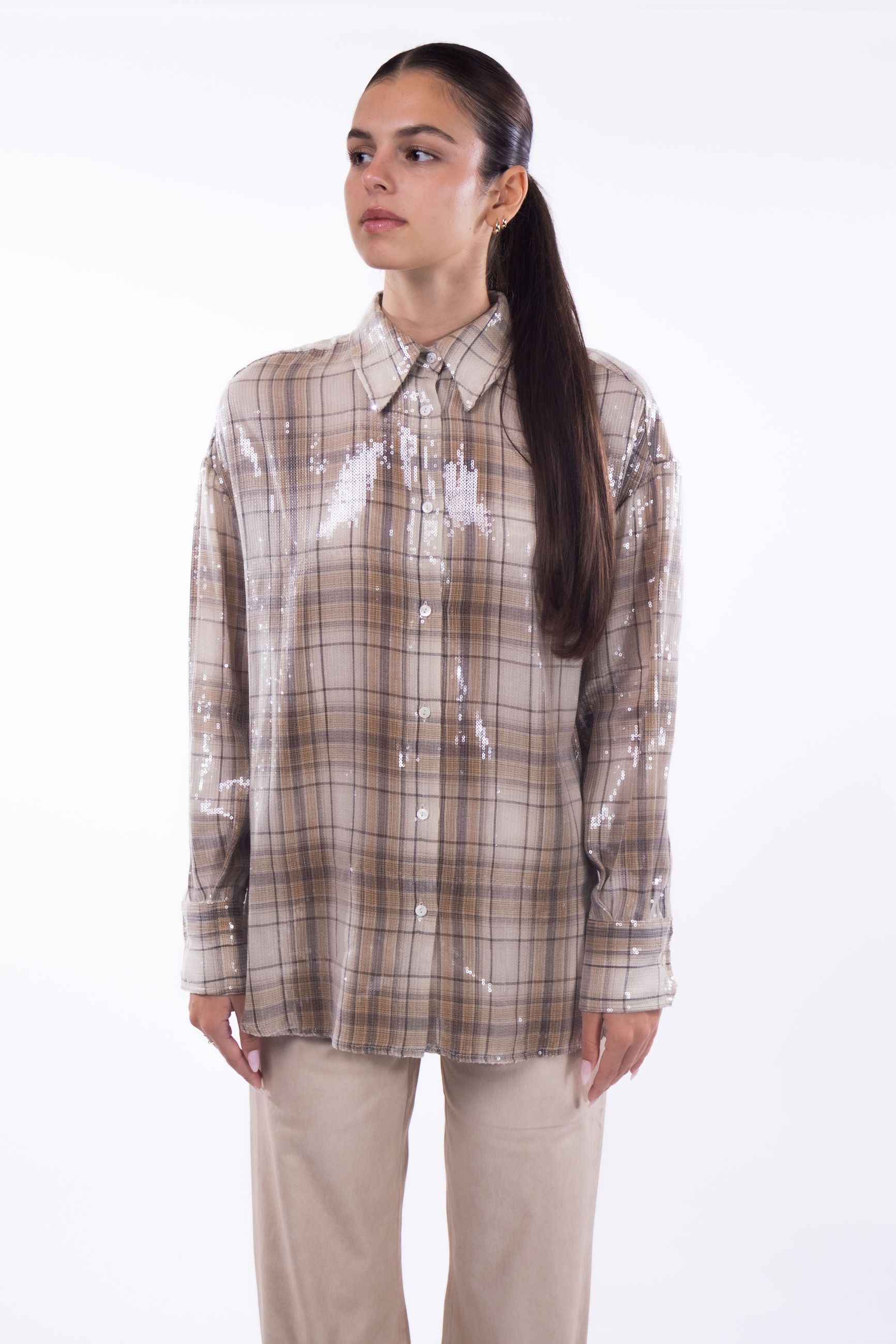 rame CAMICIA CON PAILLETES