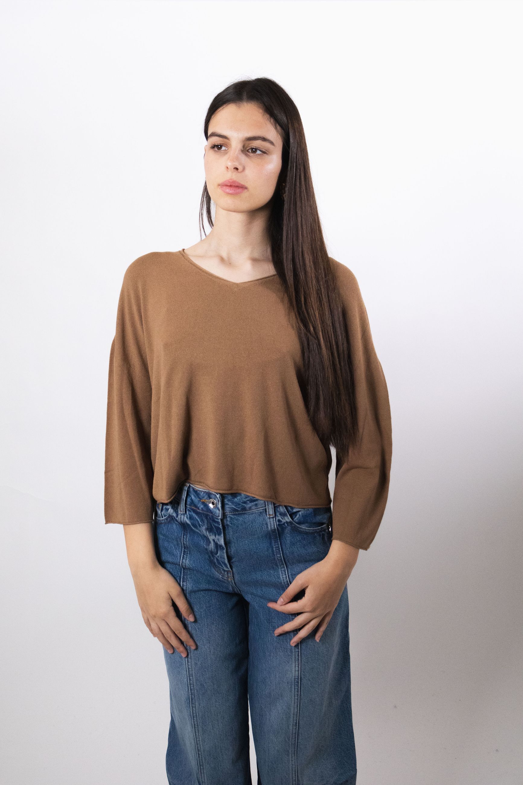 VICOLO MAGLIA A MANICA LUNGA CON SCOLLO A 