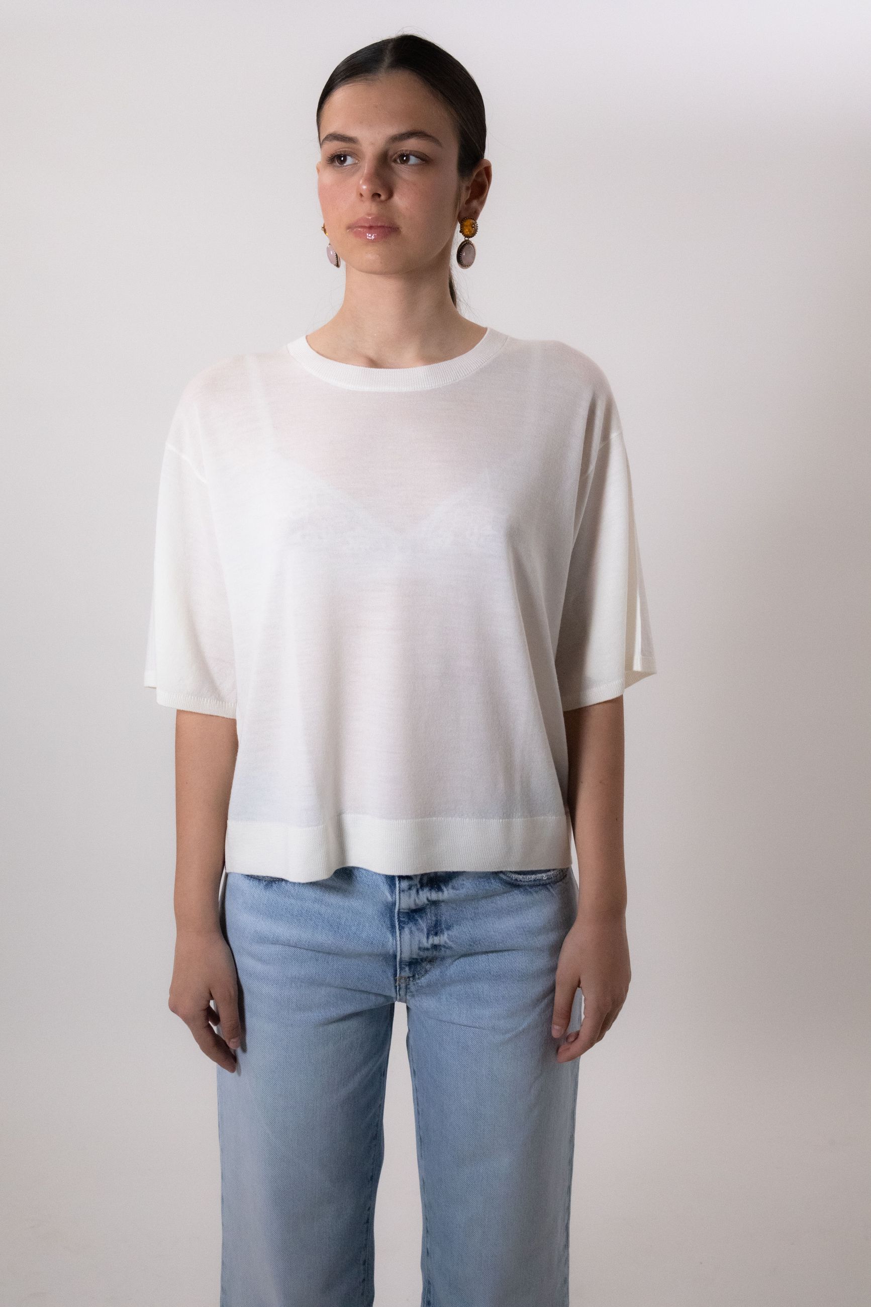 VICOLO MAGLIA GIROCOLLO CROPPED