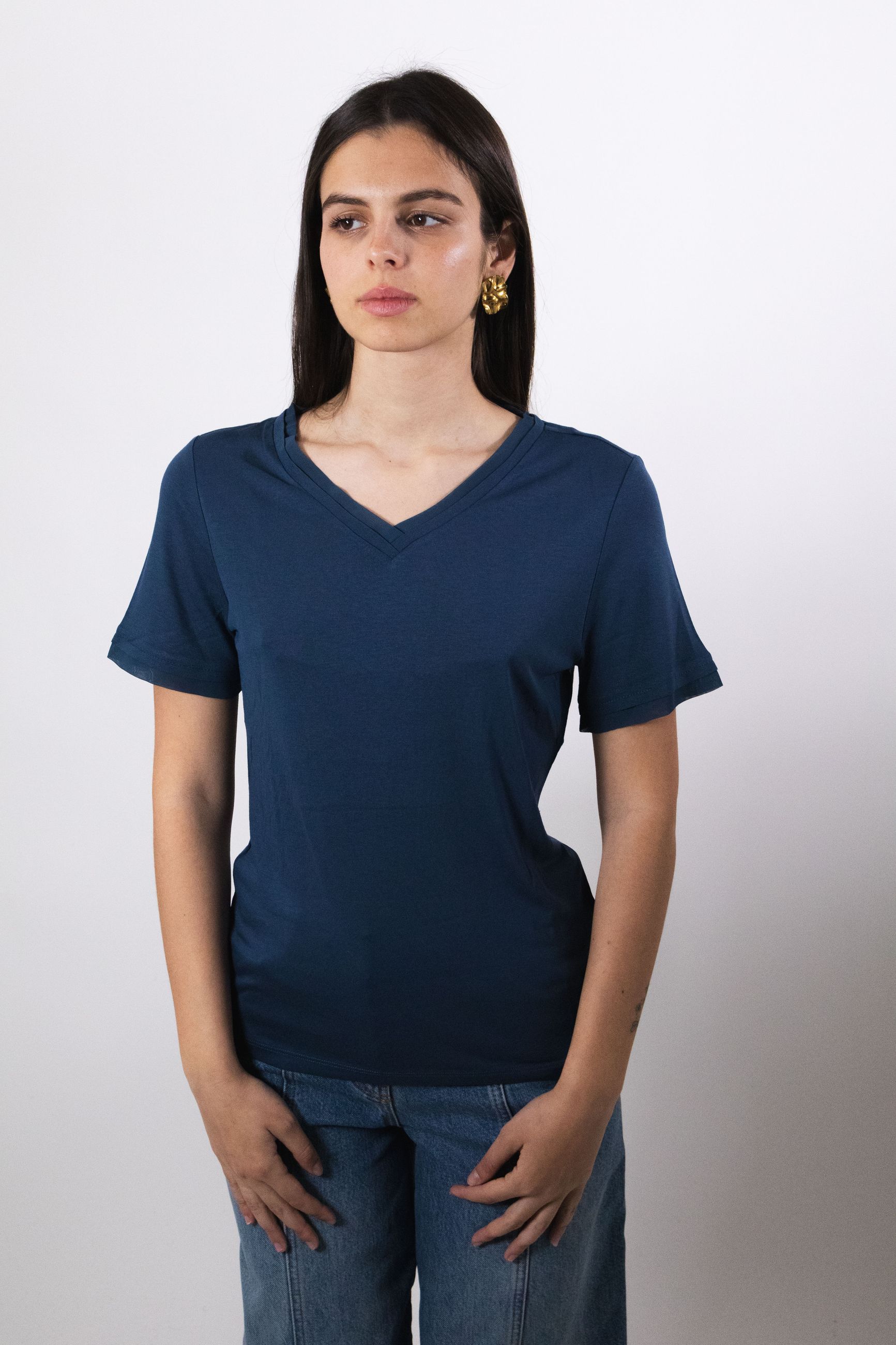 PATRIZIA PEPE T-SHIRT CON SCOLLO A 
