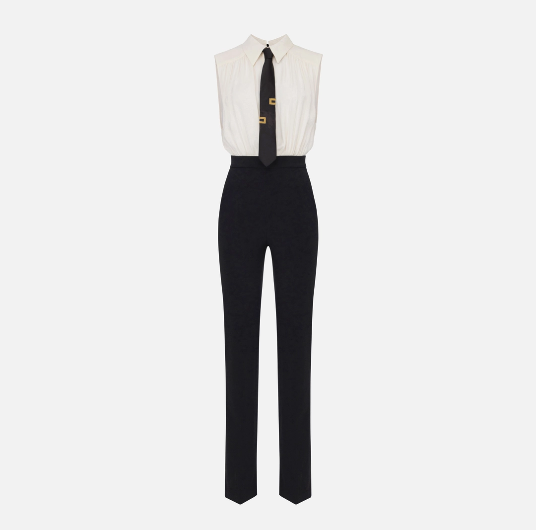 ELISABETTA FRANCHI TUTA CON CRAVATTA DONNA