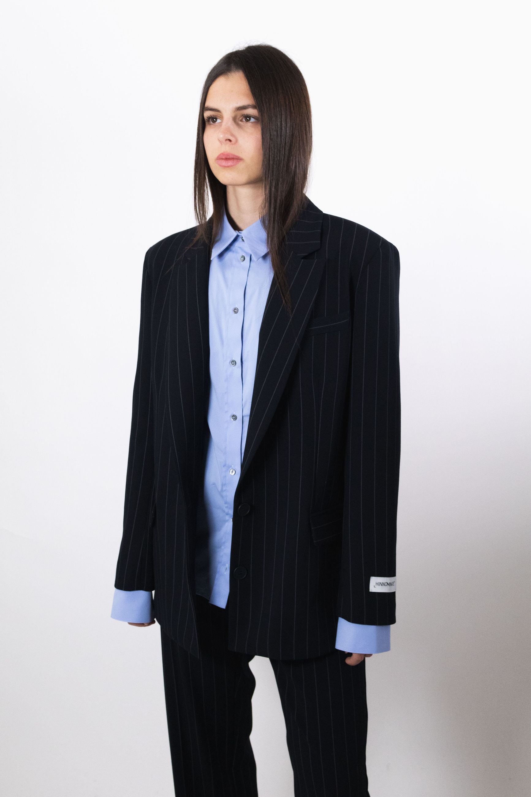 HINNOMINATE BLAZER MONOPETTO GESSATO