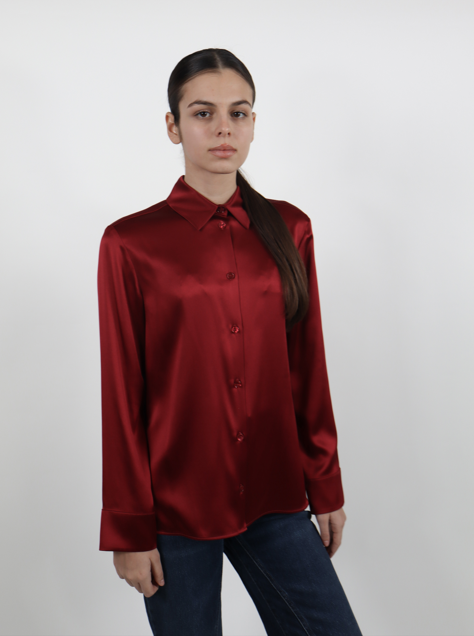 MM Max Mara CAMICIA IN SETA CON SPACCHI LATERALI