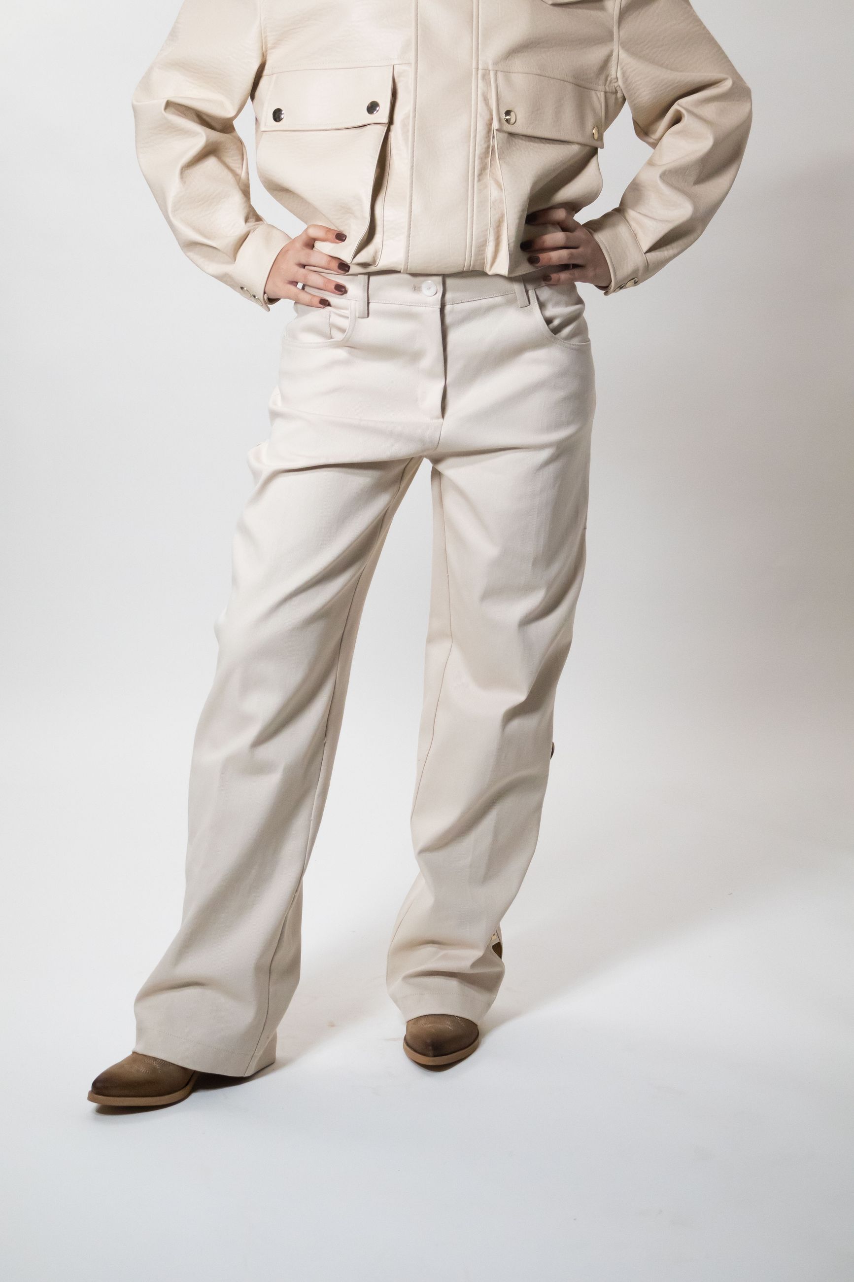 rame PANTALONE IN COTONE DRITTO