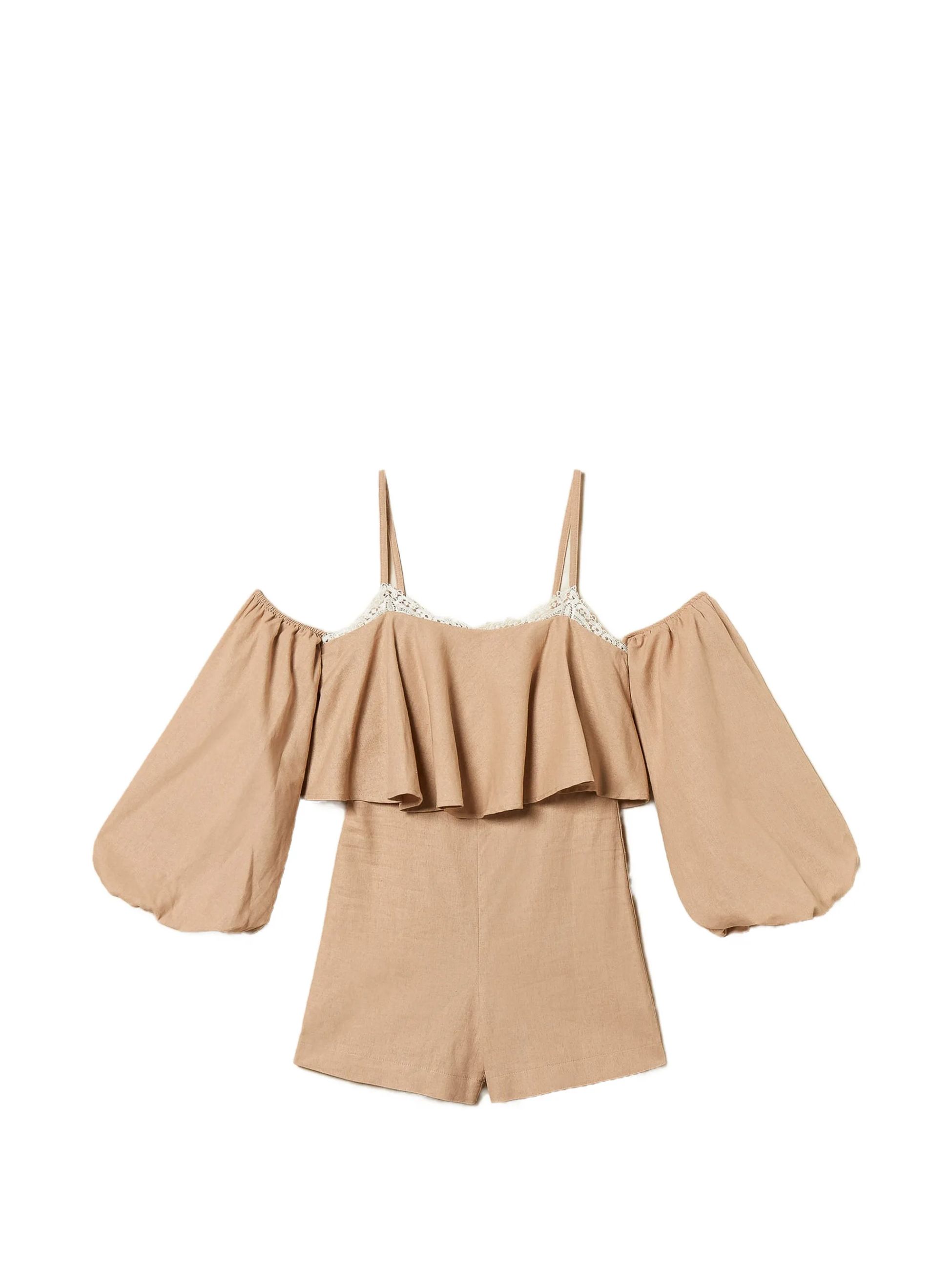 TWINSET TUTA CORTA CON DETTAGLIO MACRAME'