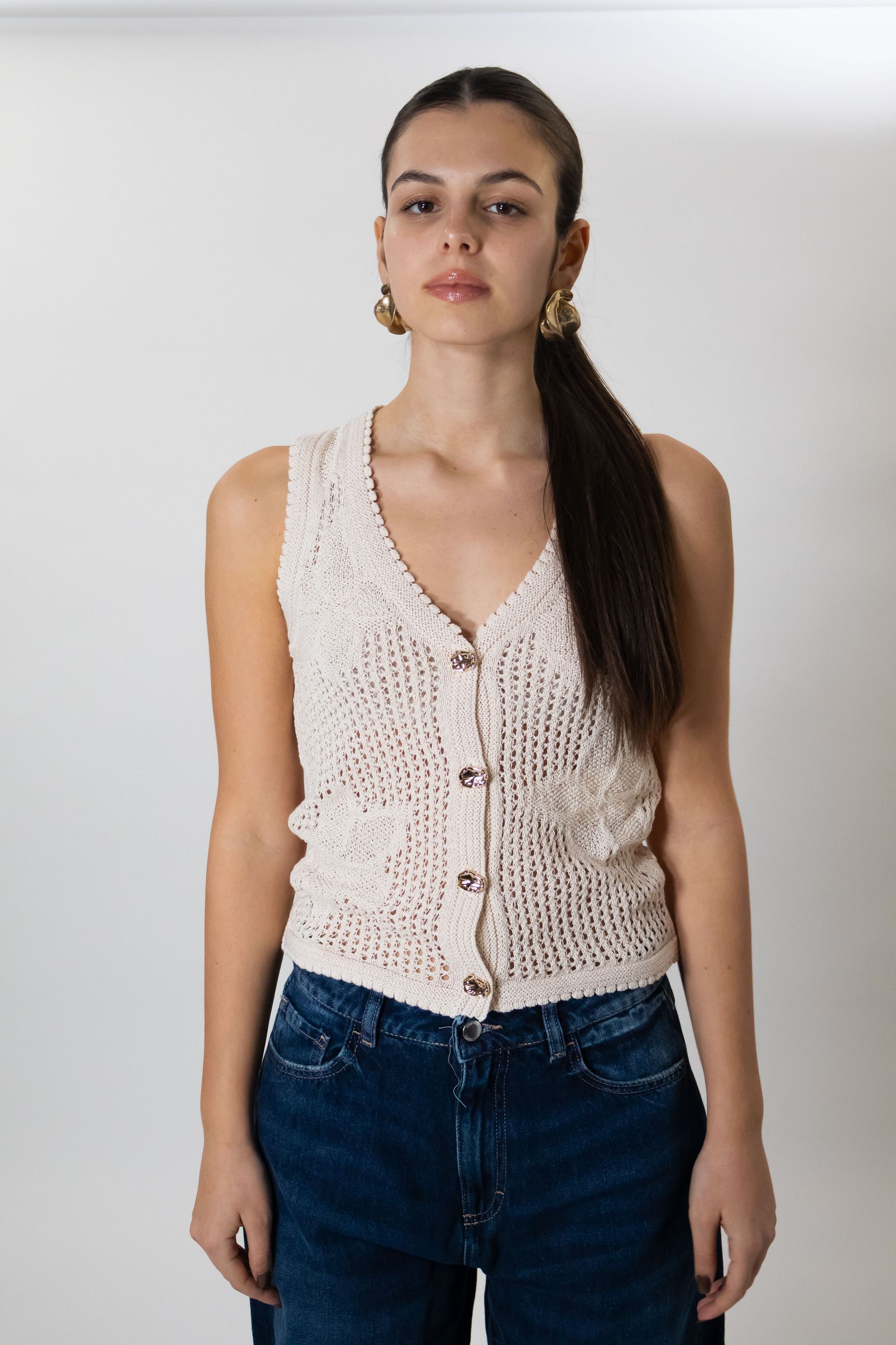 Marella GILET IN MAGLIA CROCHET