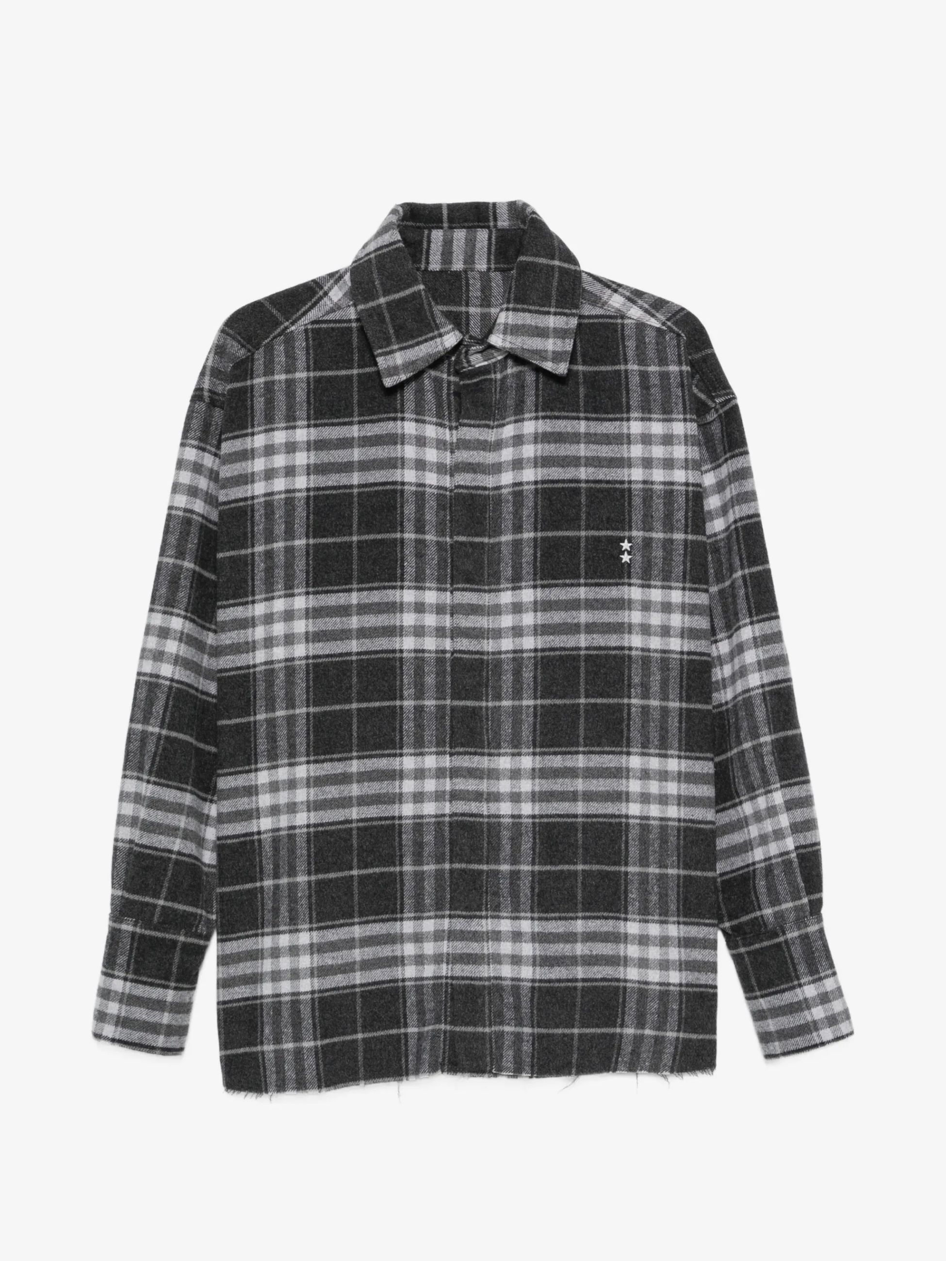 ICON DENIM CAMICIA OVER STAMPA CHECK