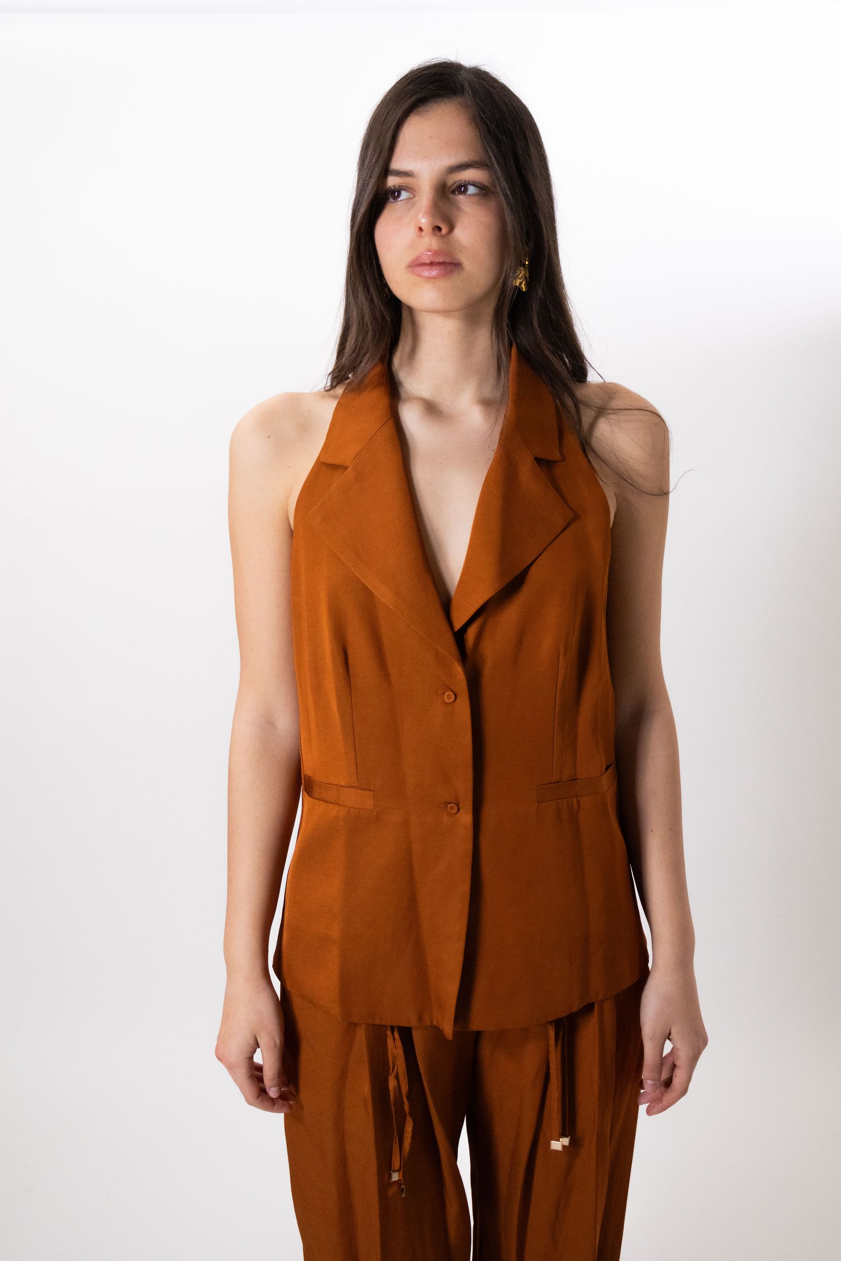 Cristinaeffe GILET MONOPETTO CON REVERSE