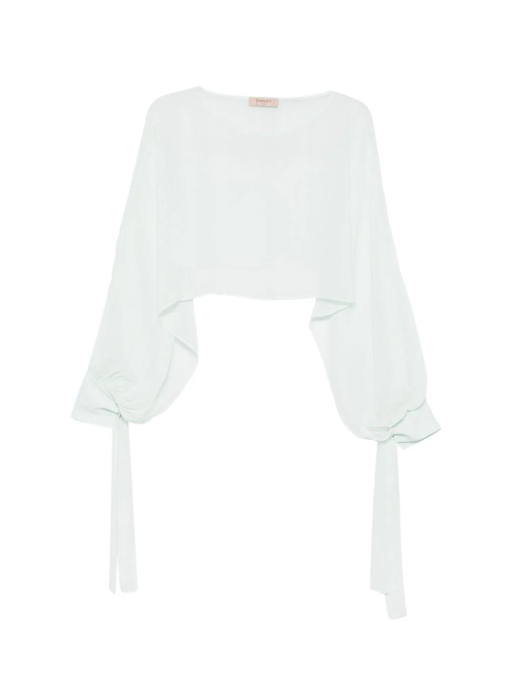 TWINSET BLUSA CROPPED IN GEORGETTE