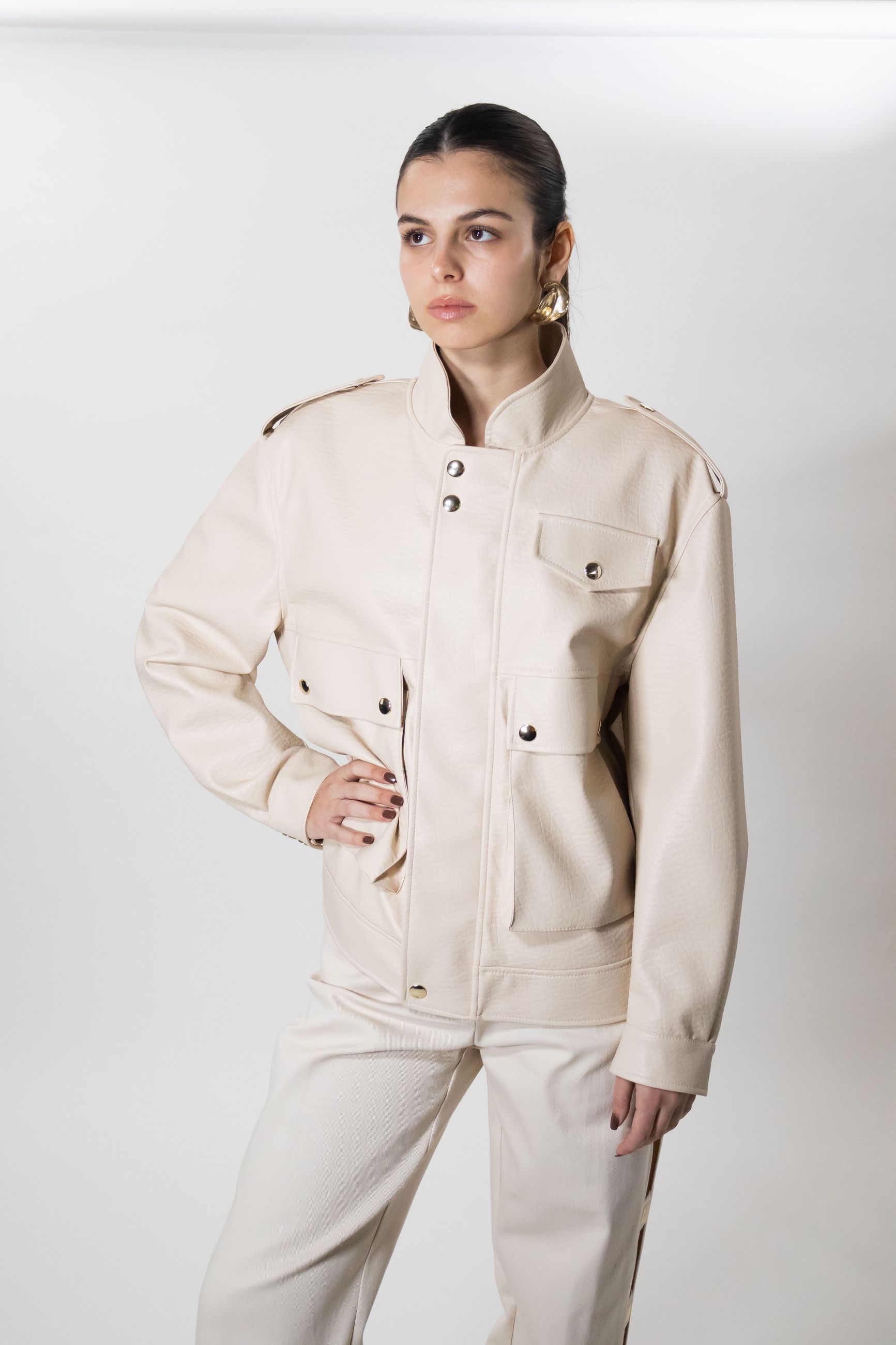 rame BOMBER ECOPELLE MARTELLATA